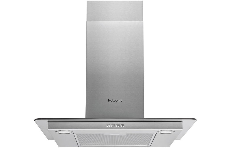 Hotpoint PHFG6.4FLMX 60cm Flat Glass Chimney Hood - Stainless Steel