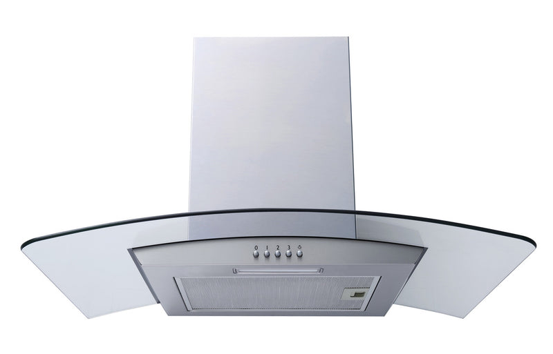 Prima Oven Gas Hob & Curved Glass Chimney Hood Pack - Stainless Steel