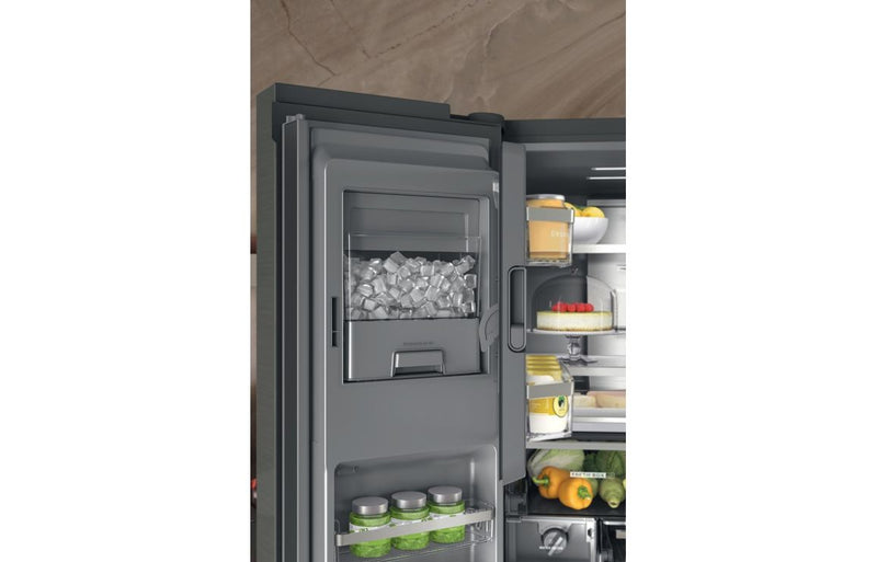 Whirlpool WQ9I FO2BX G F/S American Fridge Freezer - Black & Stainless Steel