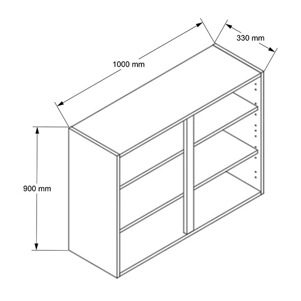 1000mm Tall Wall Cabinet