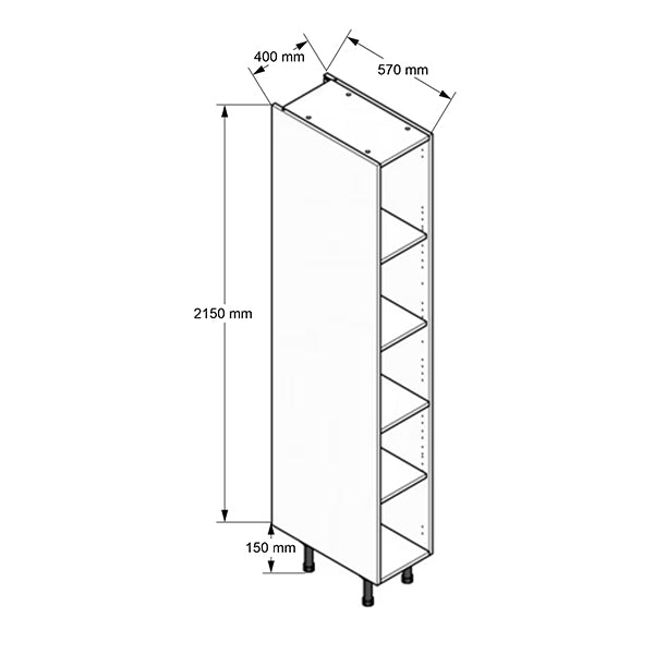 400mm Larder Tall Tower Cabinet