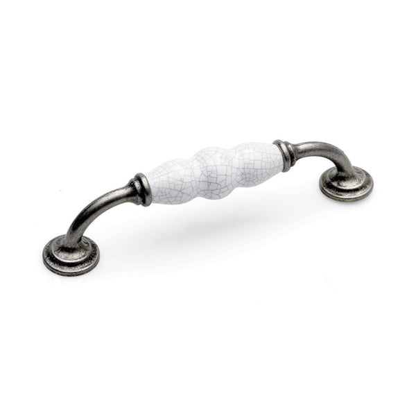 Winchester Fixed D Handle Pewter/White Crackle