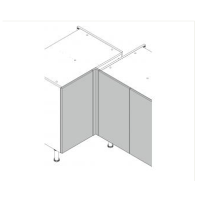 Wilton Oakgrain 720 Base/Wall Internal Corner Post, 715H x 59 x 59