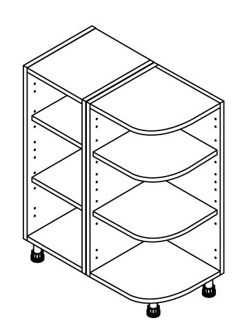 300mm Base Curved Cabinet