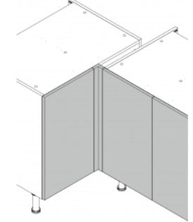 Firebeck 720 Base/Wall Internal Corner Post